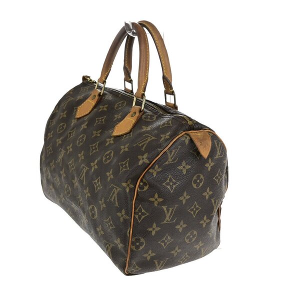 LOUIS VUITTON Speedy 30 Travel Hand Bag Monogram Leather Brown - Picture 4 of 15